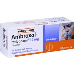 Eine Medikamentenpackung von ratiopharm gegen Husten, geeignet für Kinder ab 6 Jahren.