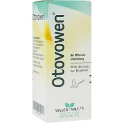 Eine Packung Otovowen, ein Mittel gegen Mittelohrentzündung.