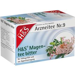 Eine Packung mit Kräutertee zur Unterstützung der Verdauung mit Blütenabbildung.