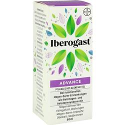 Die Packung zeigt ein pflanzliches Arzneimittel namens Iberogast Advance.